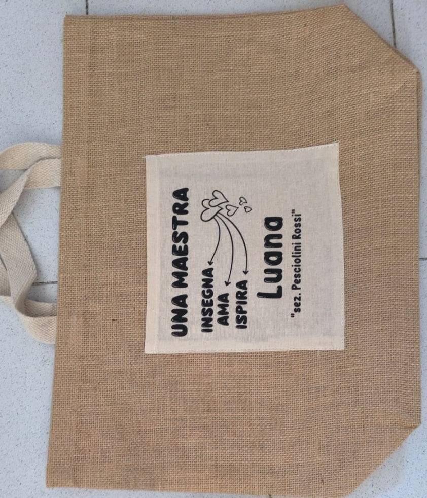 BORSA JUTA PERSONALIZZATA