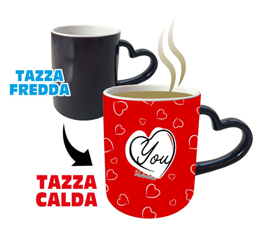 TAZZA MAGICA MANICO CUORE PERSONALIZZATA